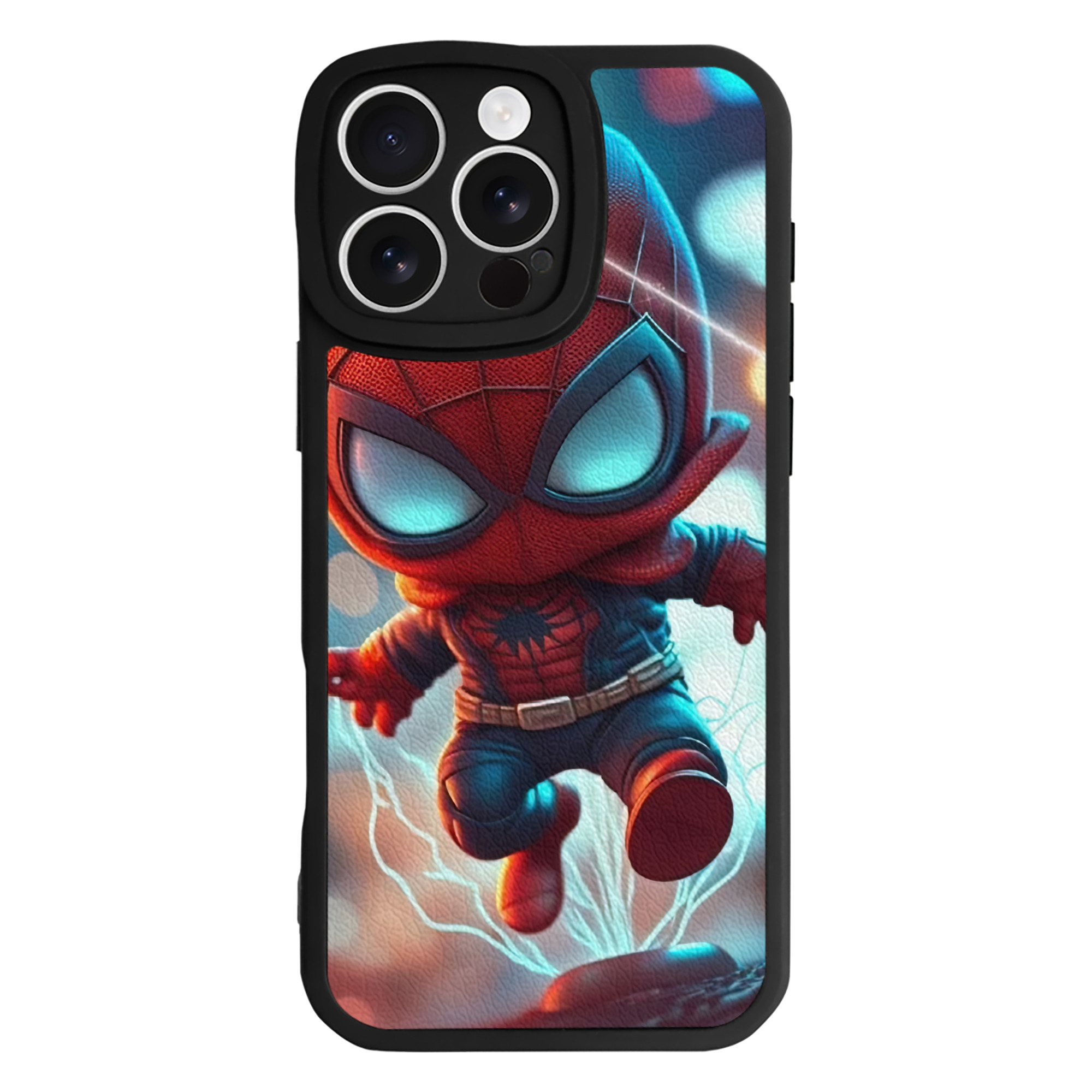 Spider Man スパイダーマン 【iPhone 16シリーズ対応】シリコンスマホケース（レザー調） 材質：シリコン
